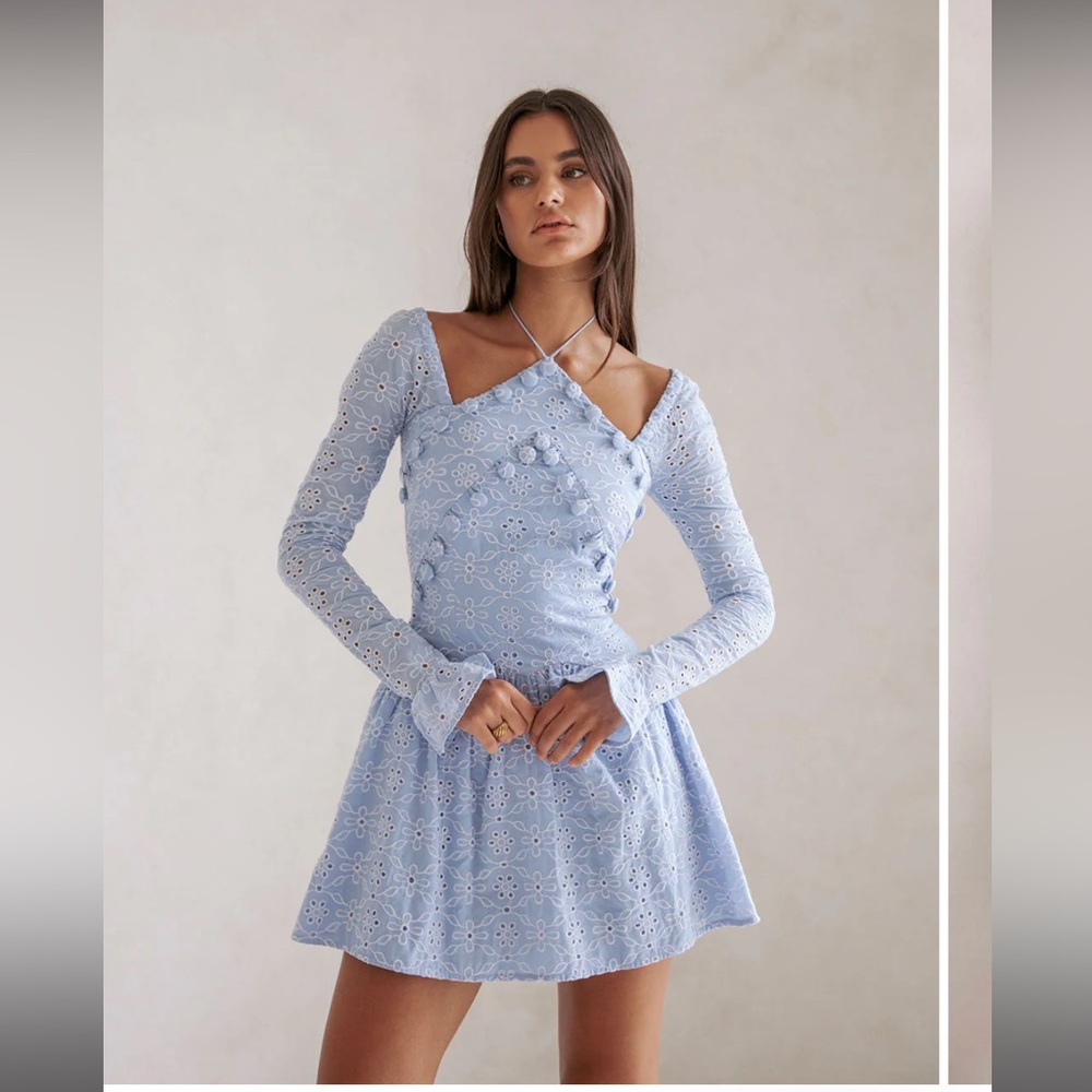 Sabo Skirt Blue Floral Mini Dress